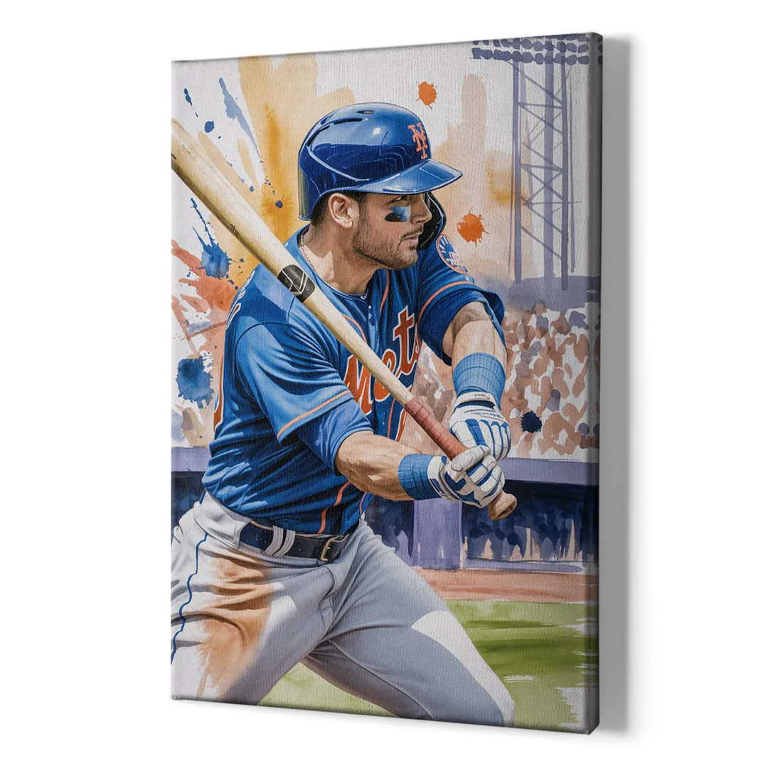 New York Mets Home Run Swing - Canvas Print Art Sides