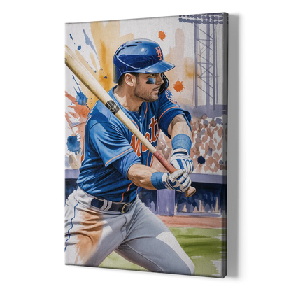 New York Mets Home Run Swing - Canvas Print Art Sides
