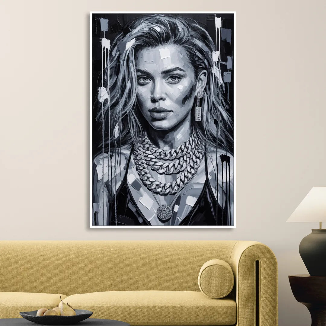 Next Shot Sitting Room - White Canvas Wall Art