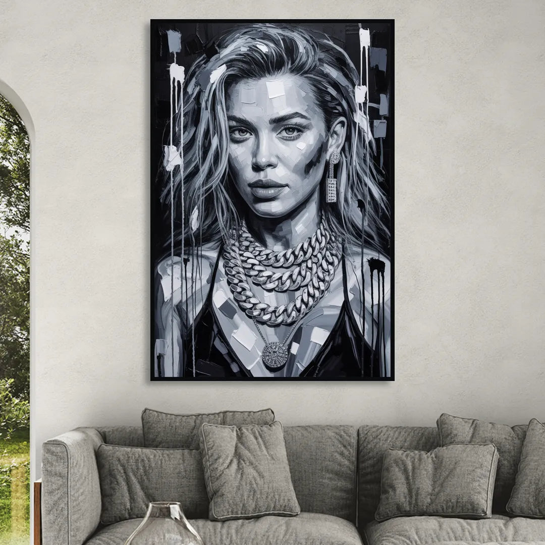 Next Shot Sitting Room - Black Canvas Wall Art