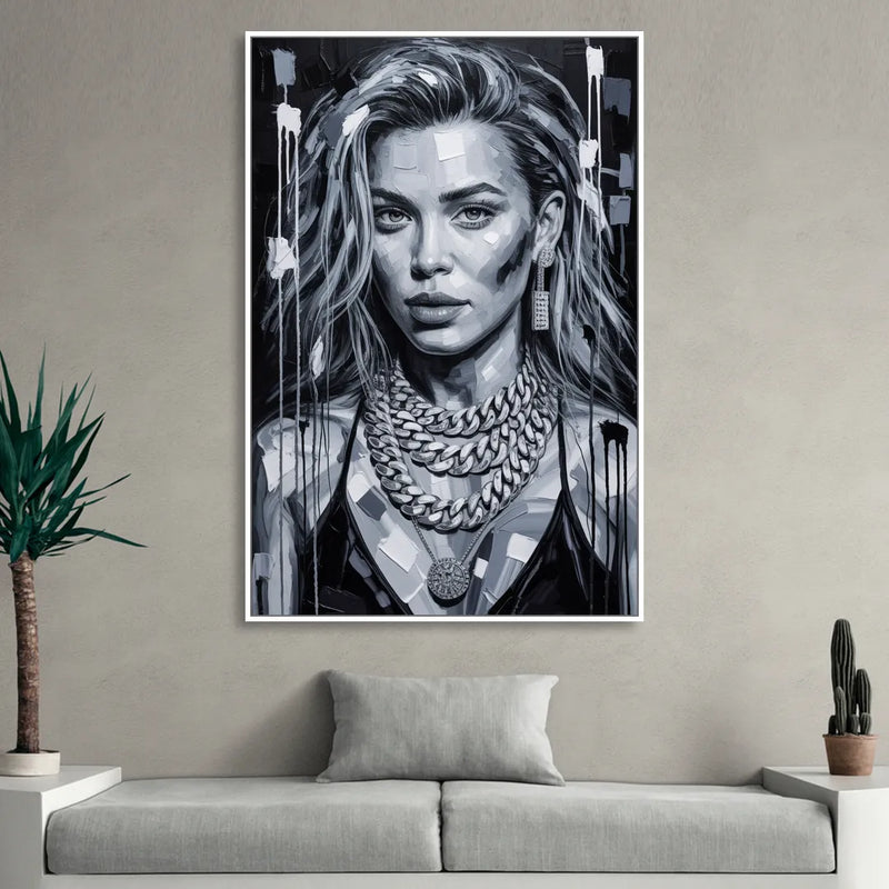 Next Shot Living Room - White Canvas Wall Art