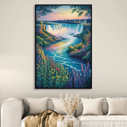 Niagara Botanical Gardens Living Room - Black Canvas Wall Art