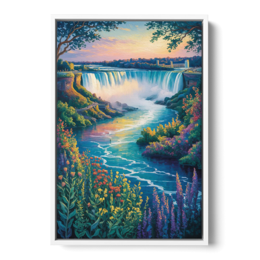 Niagara Botanical Gardens - White Framed Canvas Wall Art - Front