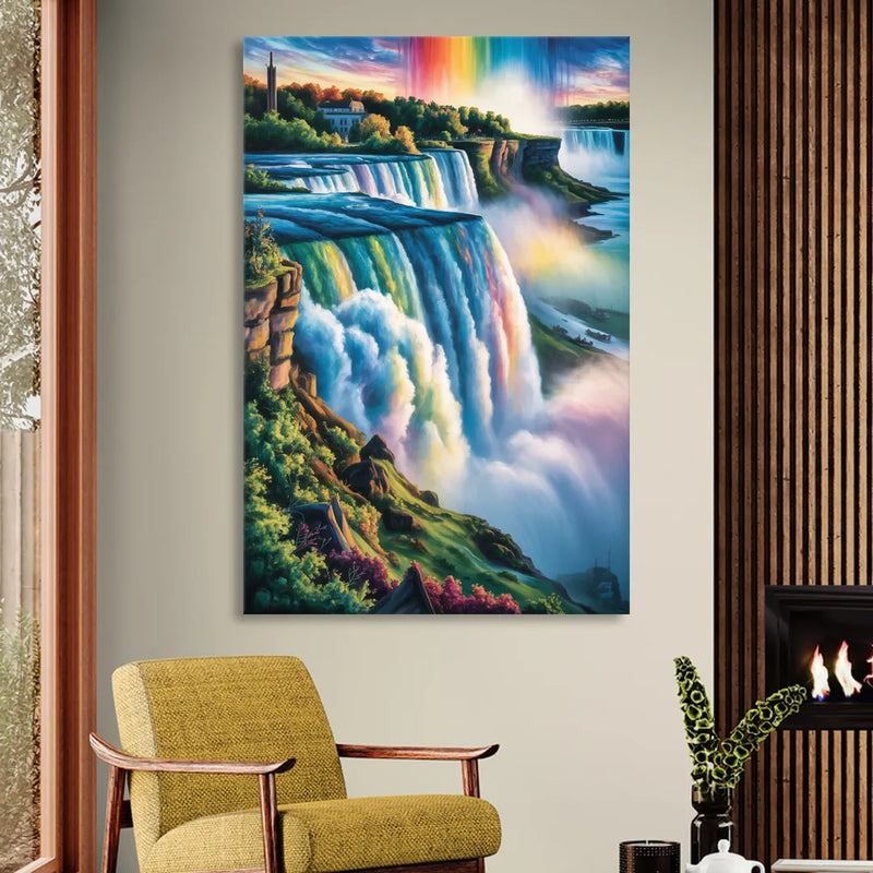 Niagara Falls Close Up Sitting Room - Canvas Wall Art