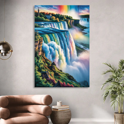 Niagara Falls Close Up Living Room - Canvas Wall Art