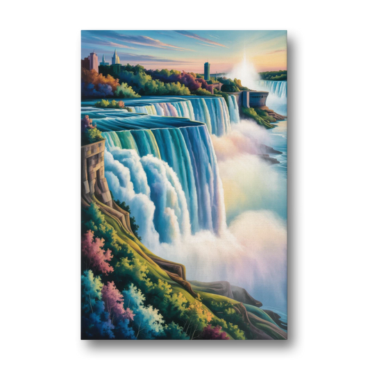 Niagara Falls Color Burst - Canvas Wall Art - Front