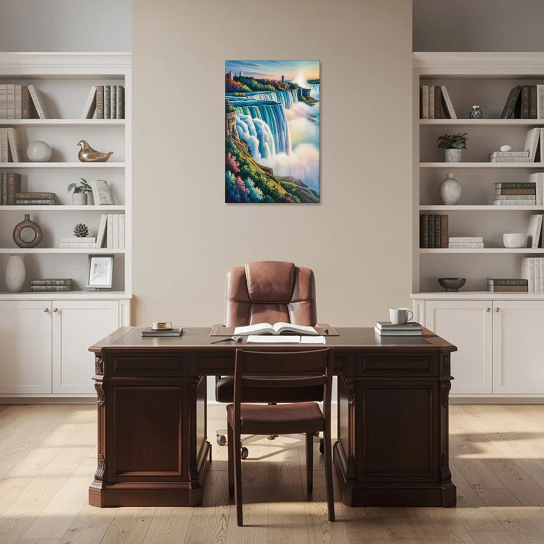 Niagara Falls Color Burst - Canvas Wall Art - Office - 24x36