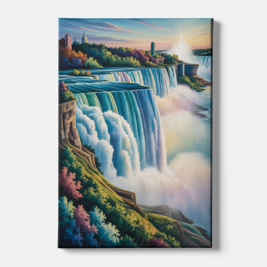 Niagara Falls Color Burst - Canvas Wall Art
