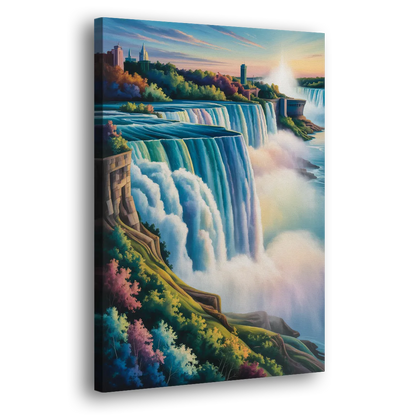 Niagara Falls Color Burst Side - Canvas Wall Art