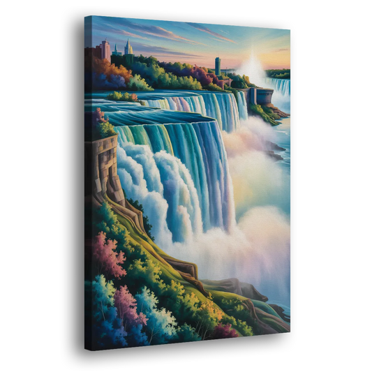 Niagara Falls Color Burst Side - Canvas Wall Art