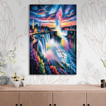 Niagara Falls Light Show Sitting Room - Canvas Wall Art