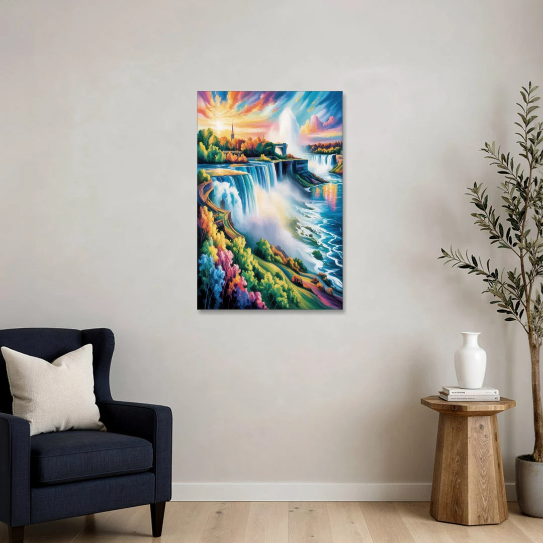 Niagara Falls Panorama - Canvas Wall Art - Sofa - 24x36
