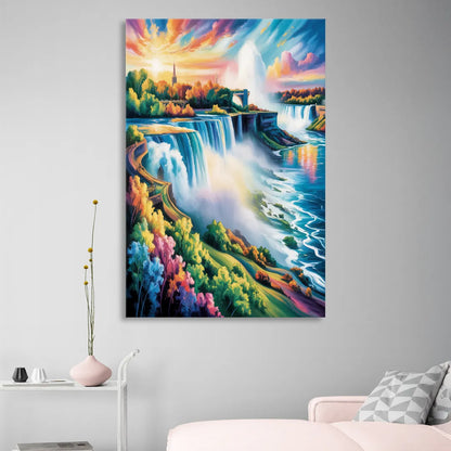 Niagara Falls Panorama Sitting Room - Canvas Wall Art