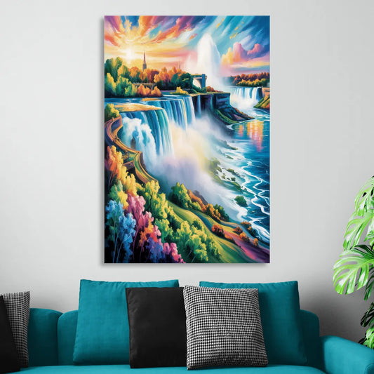 Niagara Falls Panorama Living Room - Canvas Wall Art