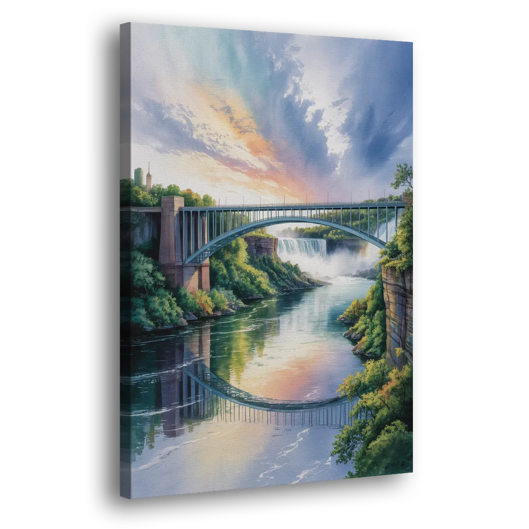Niagara Falls Rainbow Bridge Side - Canvas Wall Art