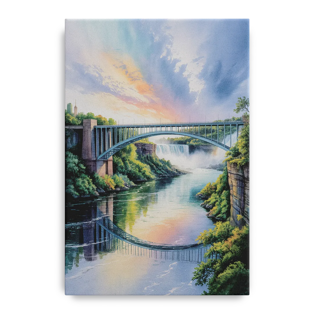 Niagara Falls Rainbow Bridge Front - Canvas Wall Art