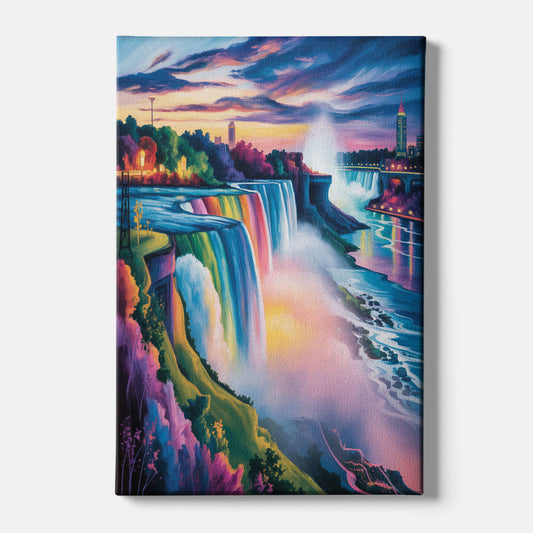 Niagara Falls Rainbow Light - Canvas Wall Art