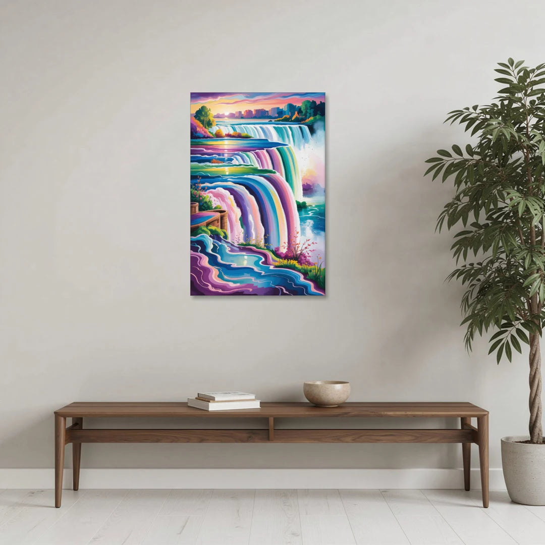 Niagara Falls Summer View - Canvas Wall Art - Coffee Table - 24x36
