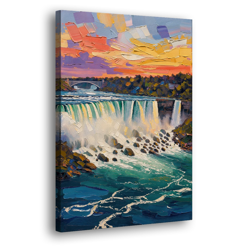 Niagara Falls Summer View - Canvas Wall Art - Side