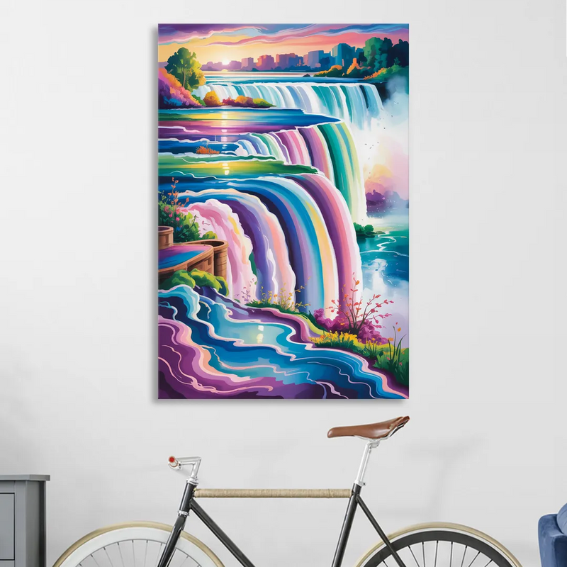 Niagara Falls Summer View Living Room - Canvas Wall Art