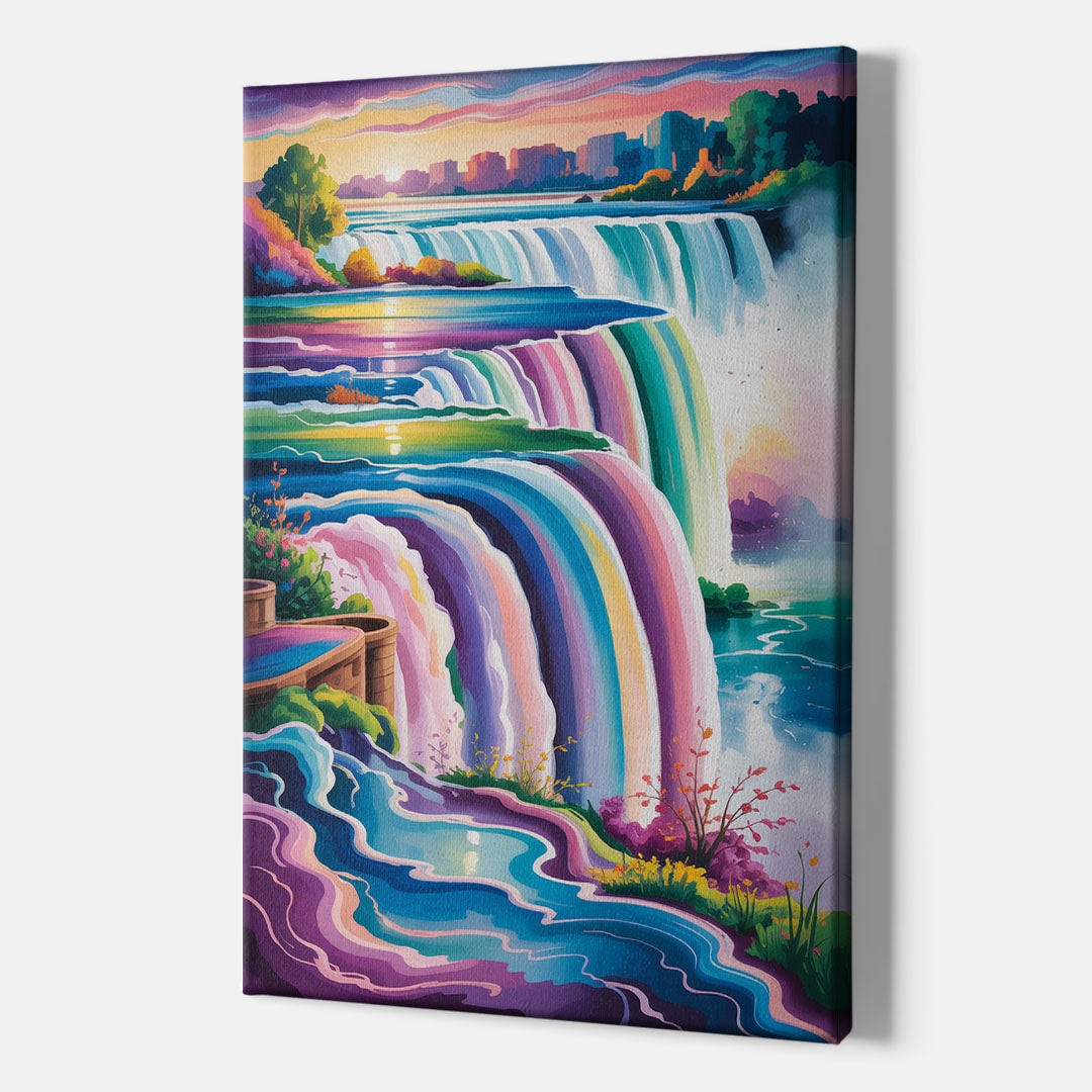 Niagara Falls Summer View - Canvas Print Art Sides