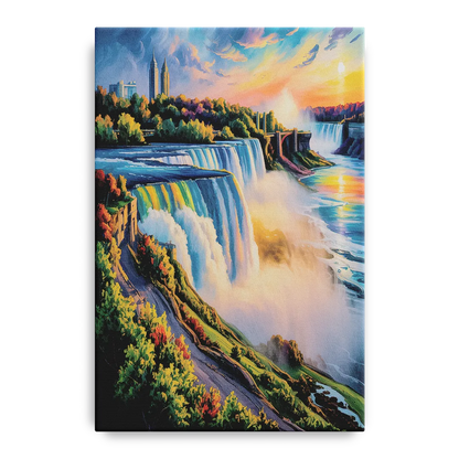 Niagara Falls Tourist View Front - Canvas Wall Art