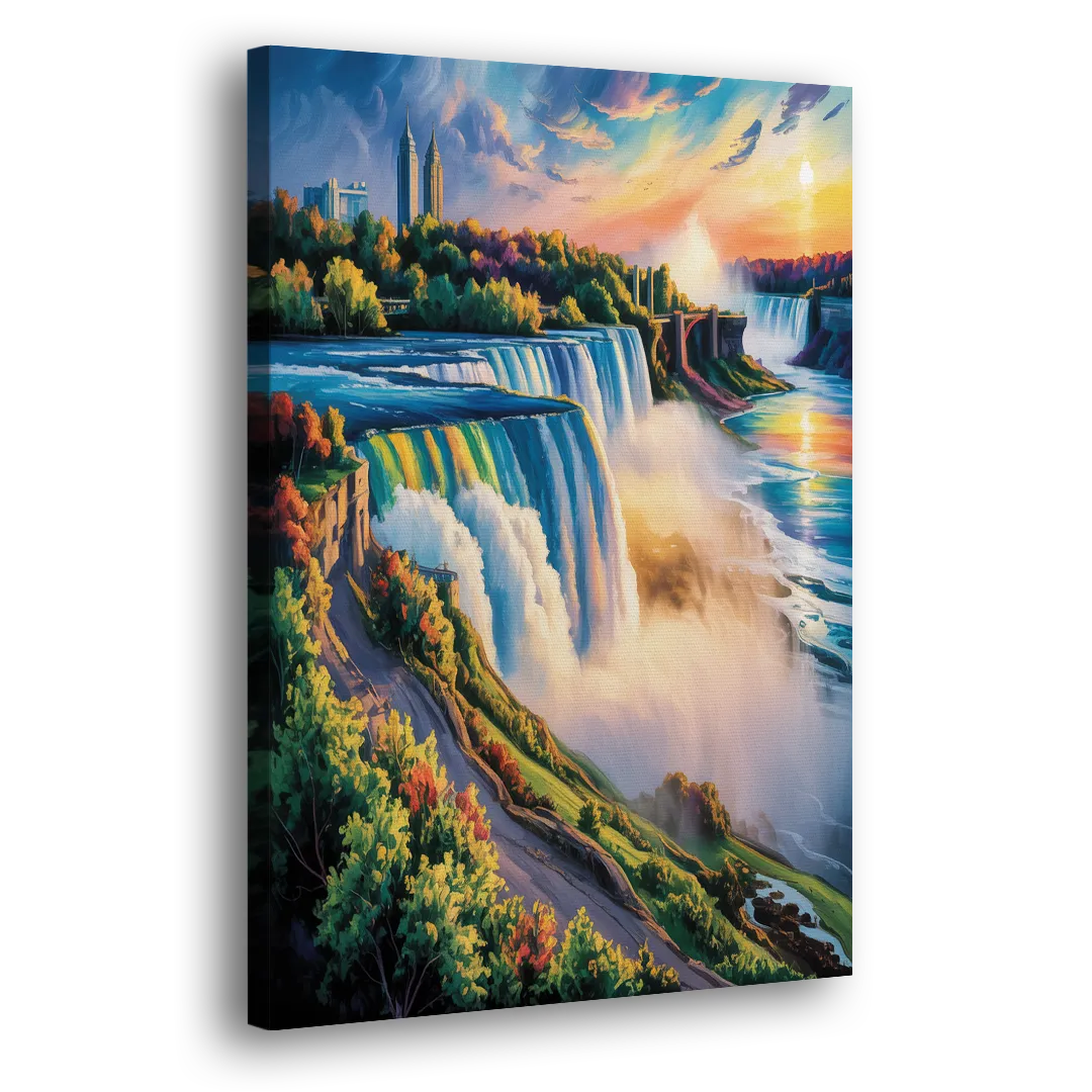 Niagara Falls Tourist View Side - Canvas Wall Art