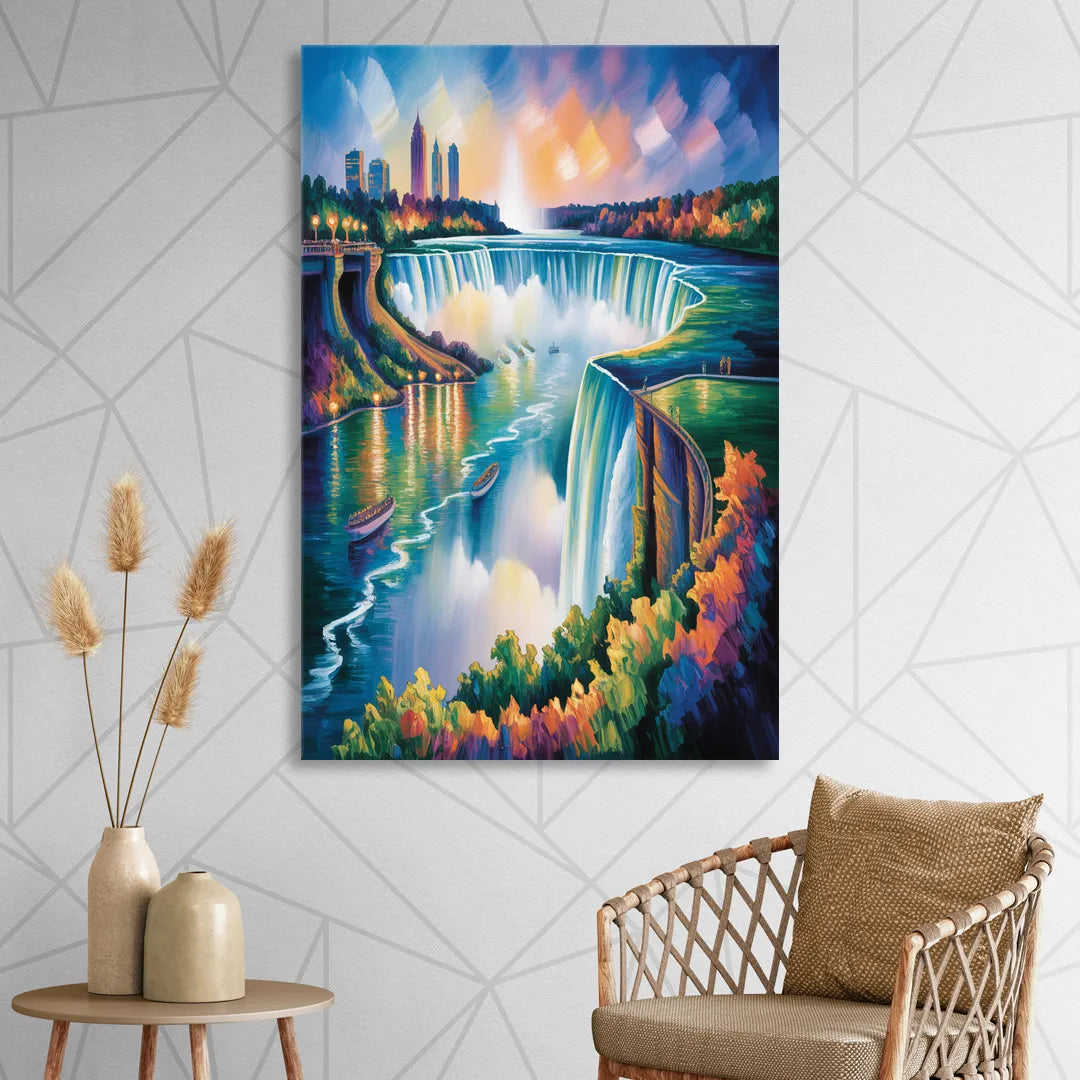 Niagara Falls Tunnel View Sitting Room - Canvas Wall Art