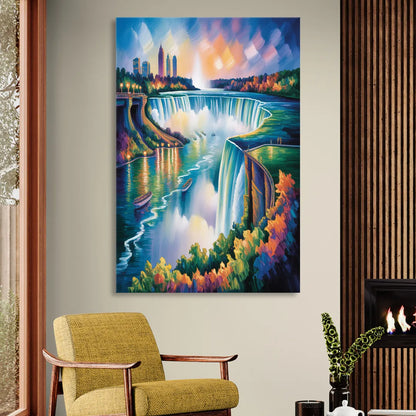 Niagara Falls Tunnel View Living Room - Canvas Wall Art