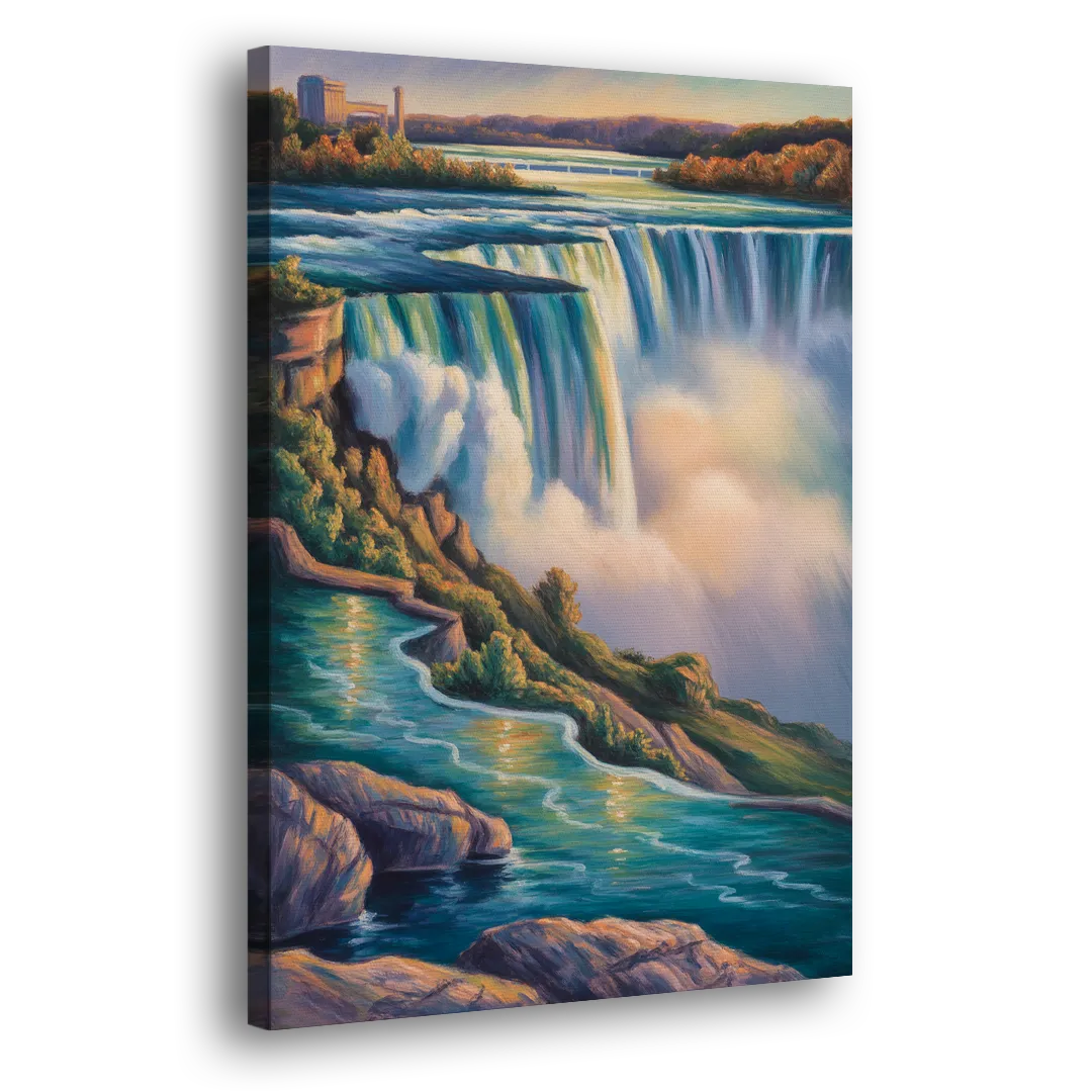 Niagara Falls Water Mist Side - Canvas Wall Art