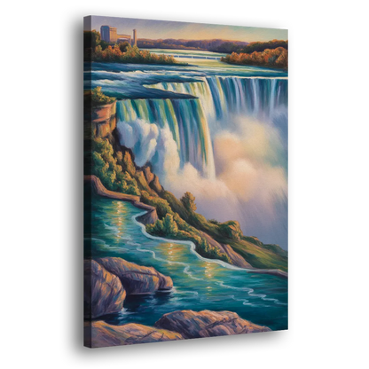 Niagara Falls Water Mist Side - Canvas Wall Art
