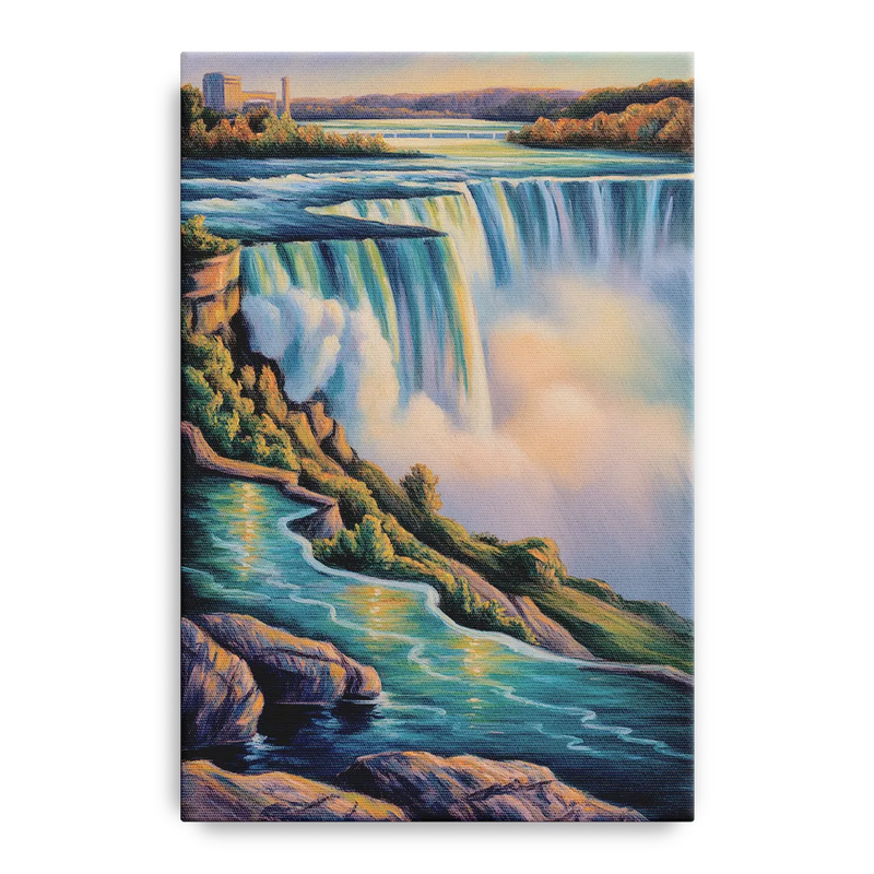 Niagara Falls Water Mist Front - Canvas Wall Art