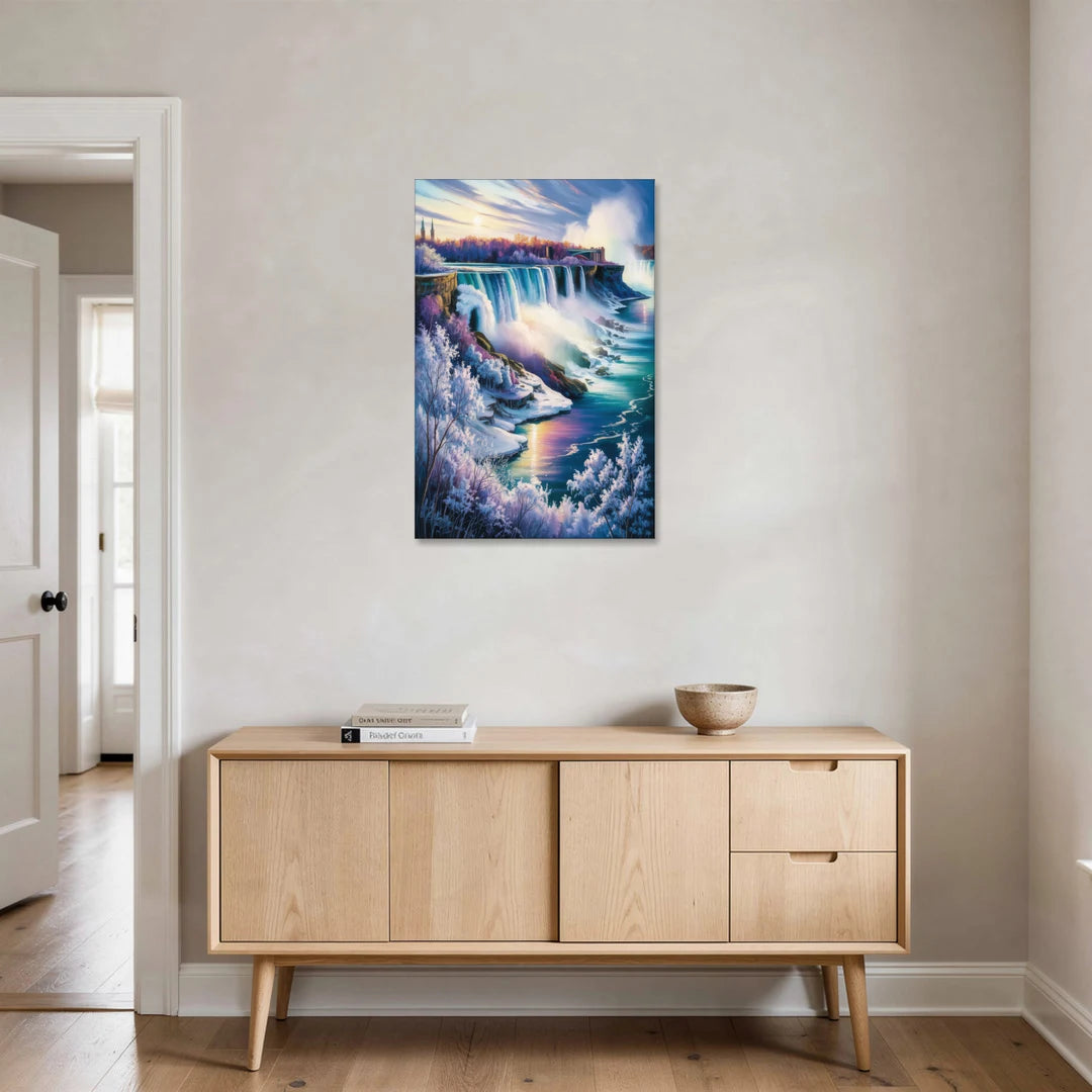 Niagara Falls Winter Freeze - Canvas Wall Art - Coffee Table - 24x36
