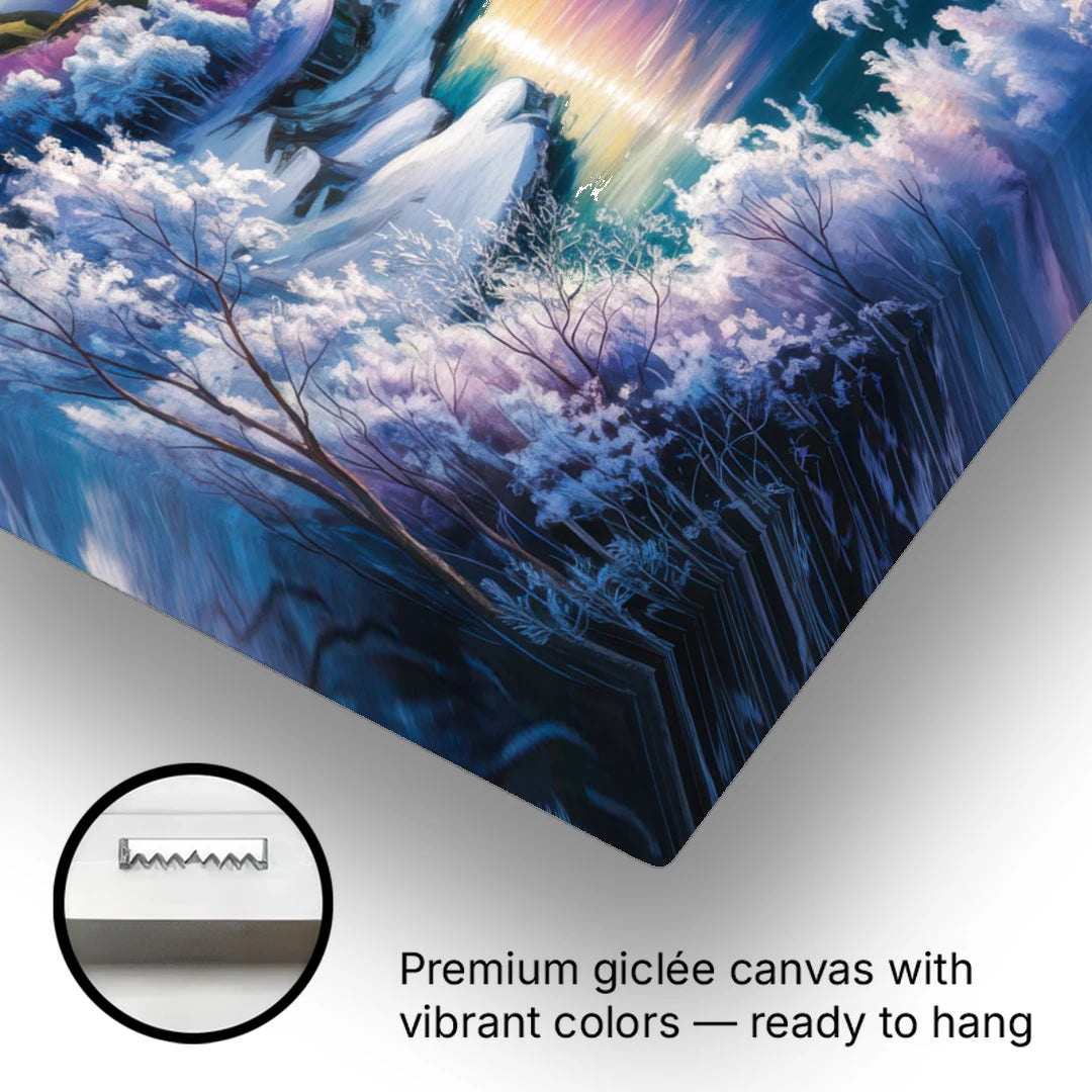 Niagara Falls Winter Freeze - Canvas Wall Art - Gallery Wrap Corner