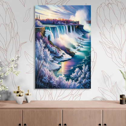 Niagara Falls Winter Freeze Sitting Room - Canvas Wall Art