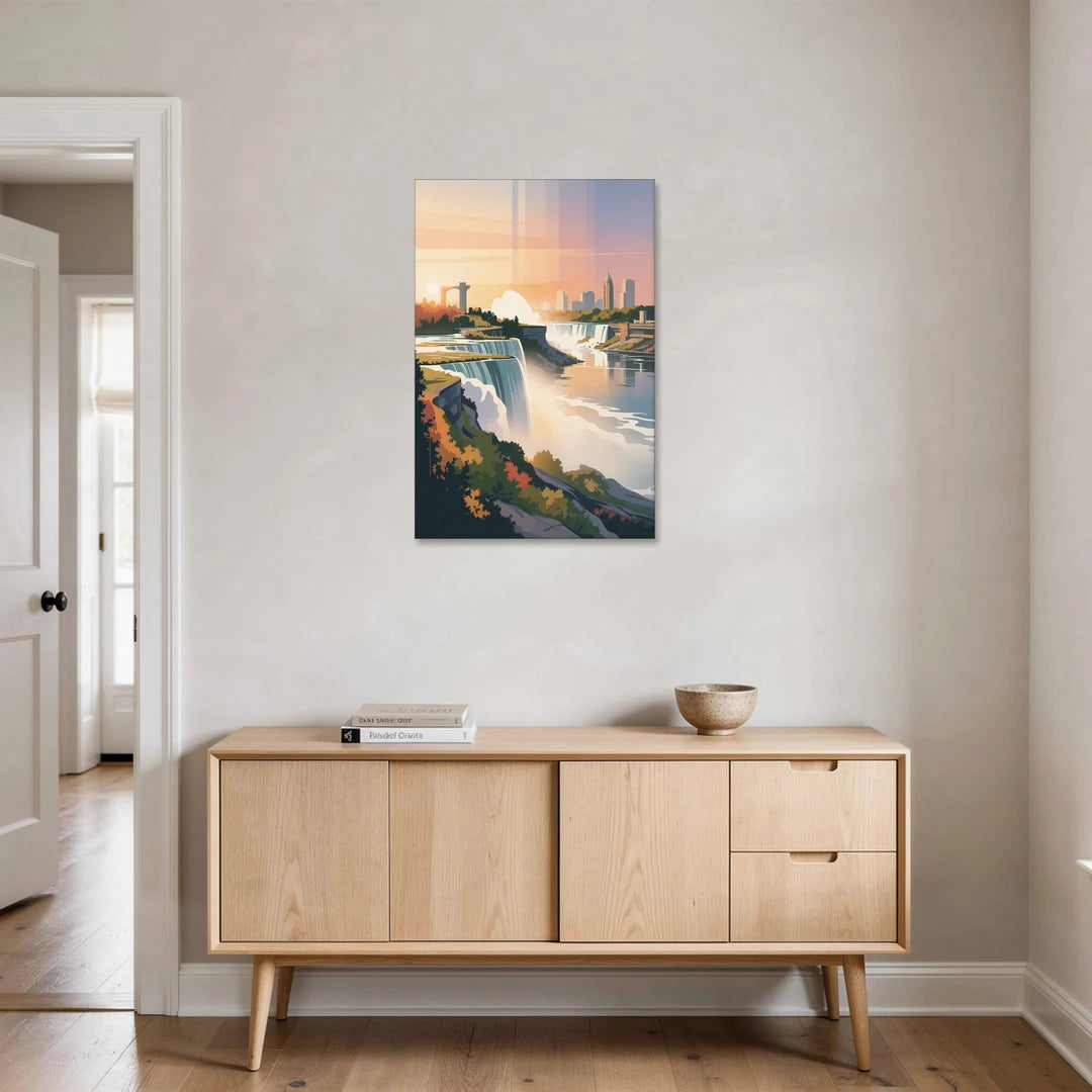Niagara Falls at Sunset - Canvas Wall Art - Coffee Table - 24x36