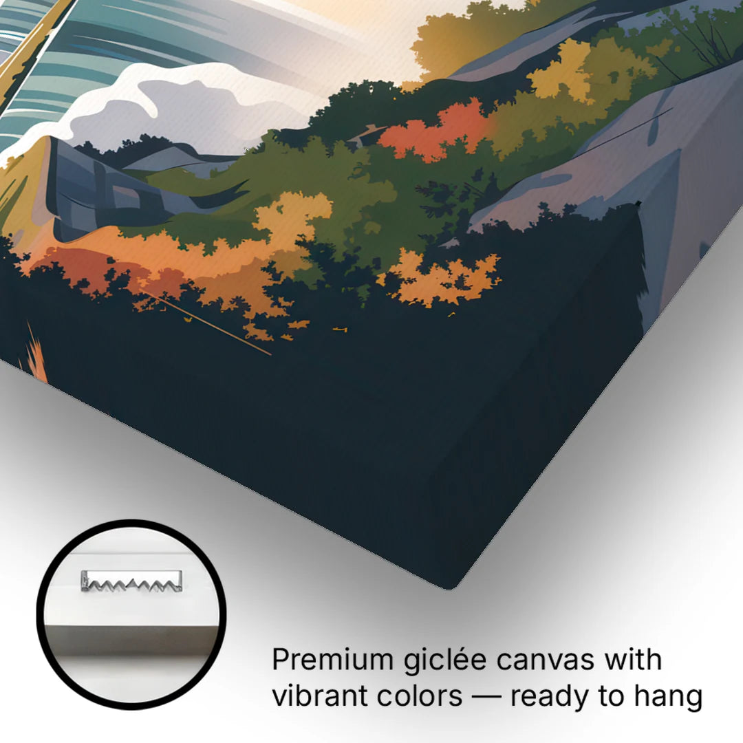 Niagara Falls at Sunset - Canvas Wall Art - Gallery Wrap Corner
