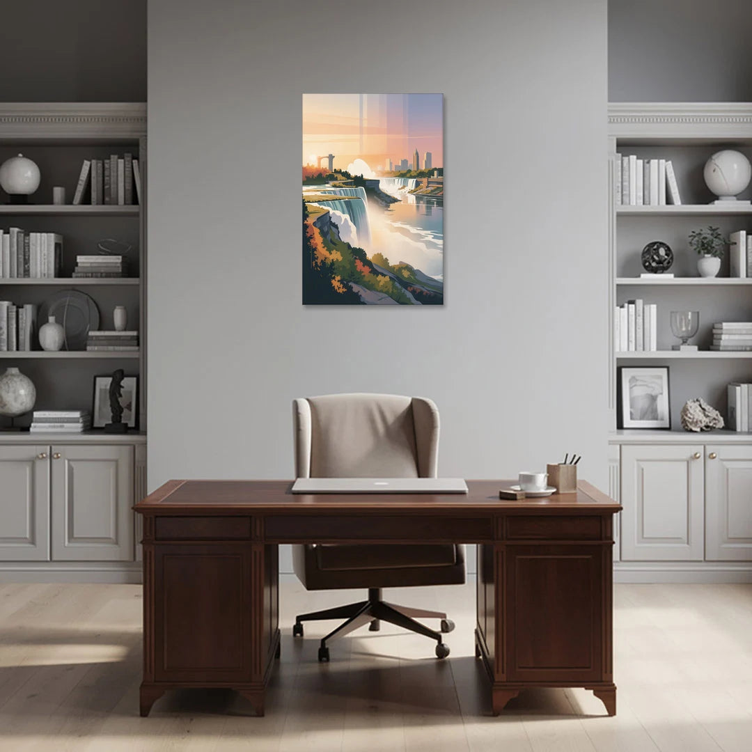 Niagara Falls at Sunset - Canvas Wall Art - Office - 24x36
