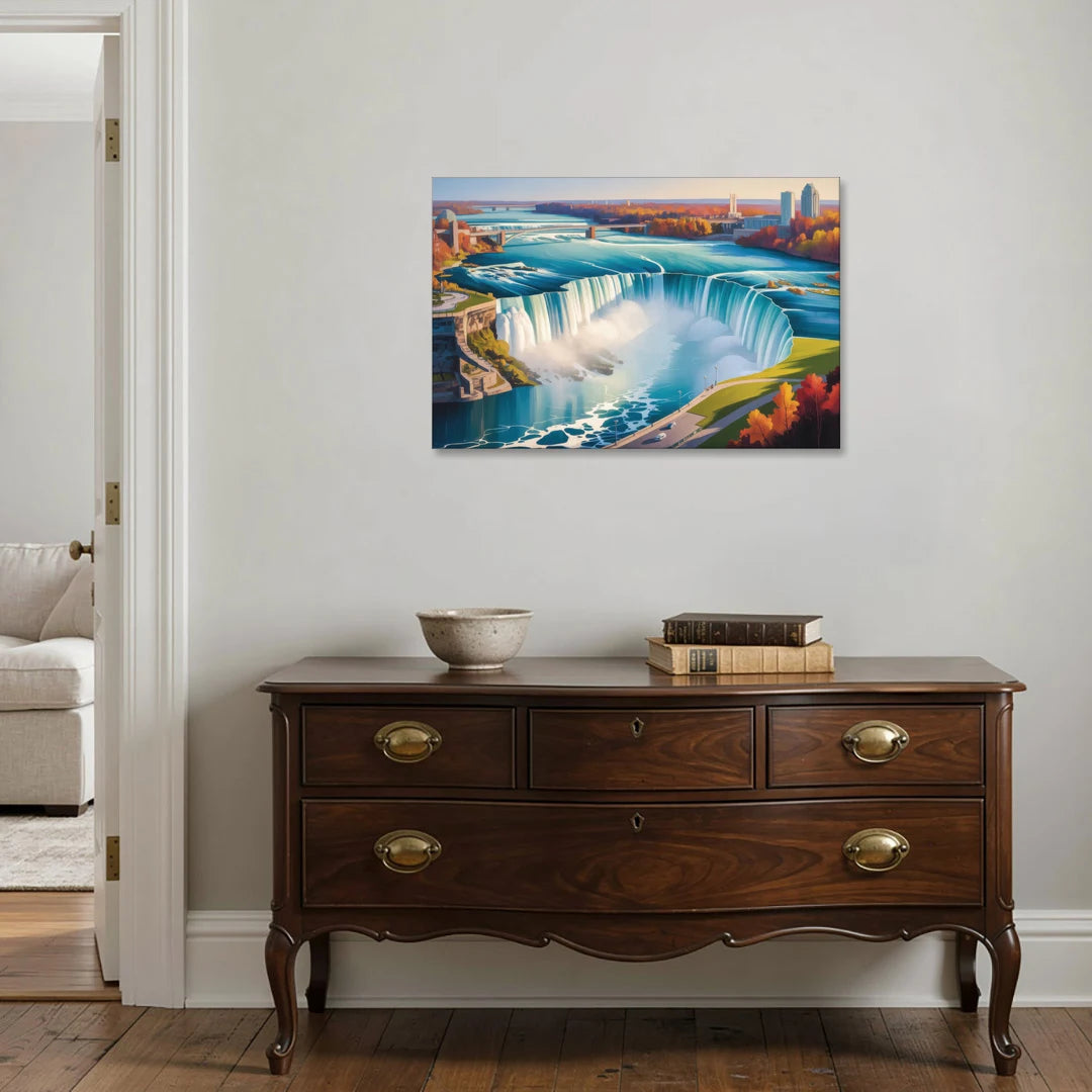 Niagara Falls from Above - Canvas Wall Art - Coffee Table - 36x24