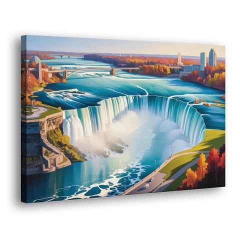 Niagara Falls from Above - Canvas Wall Art - Side