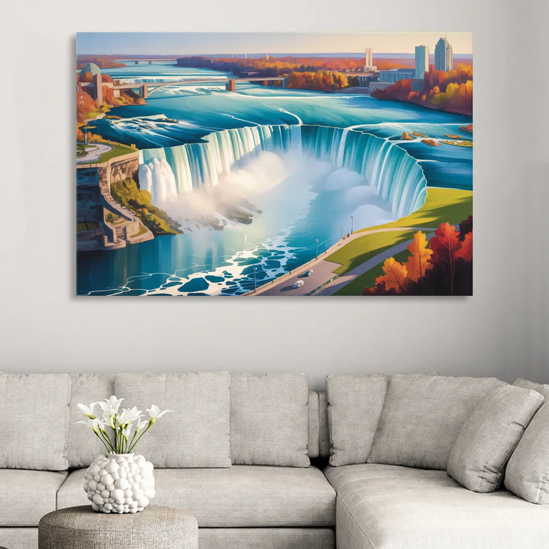 Niagara Falls from Above Sitting Room - Canvas Wall Art
