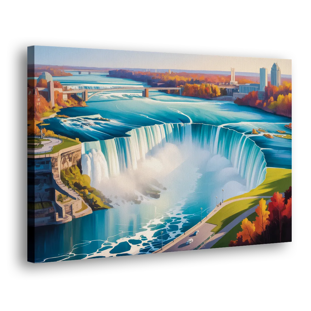 Niagara Falls from Above Side - Canvas Wall Art