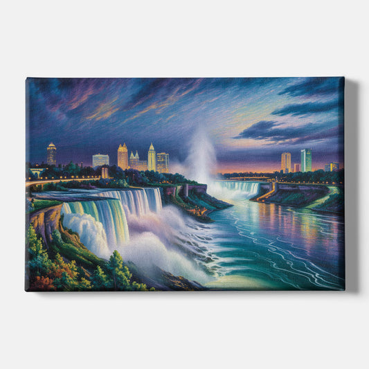 Niagara Night Skyline - Canvas Wall Art