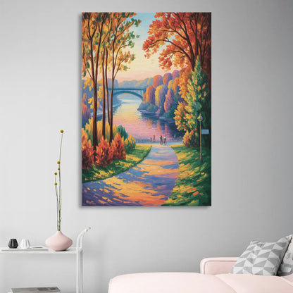 Niagara Parkway Autumn Sitting Room - Canvas Wall Art