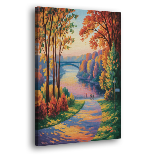 Niagara Parkway Autumn Side - Canvas Wall Art