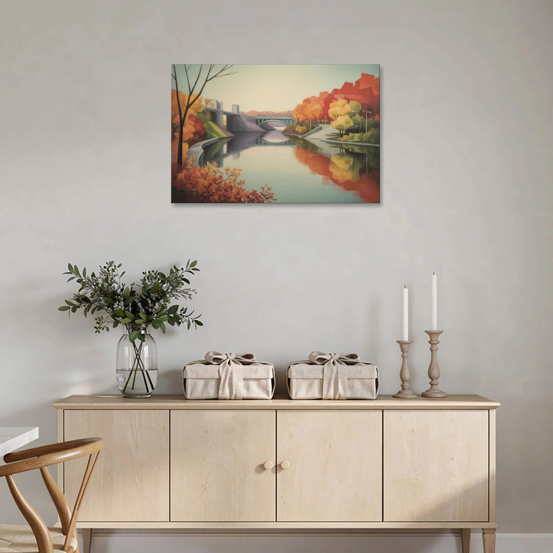 Niagara Parkway Autumn Scenic - Canvas Wall Art - Coffee Table - 36x24