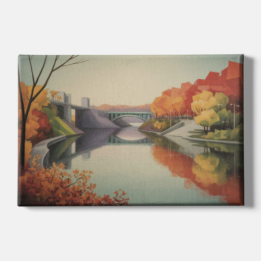 Niagara Parkway Autumn Scenic - Canvas Wall Art