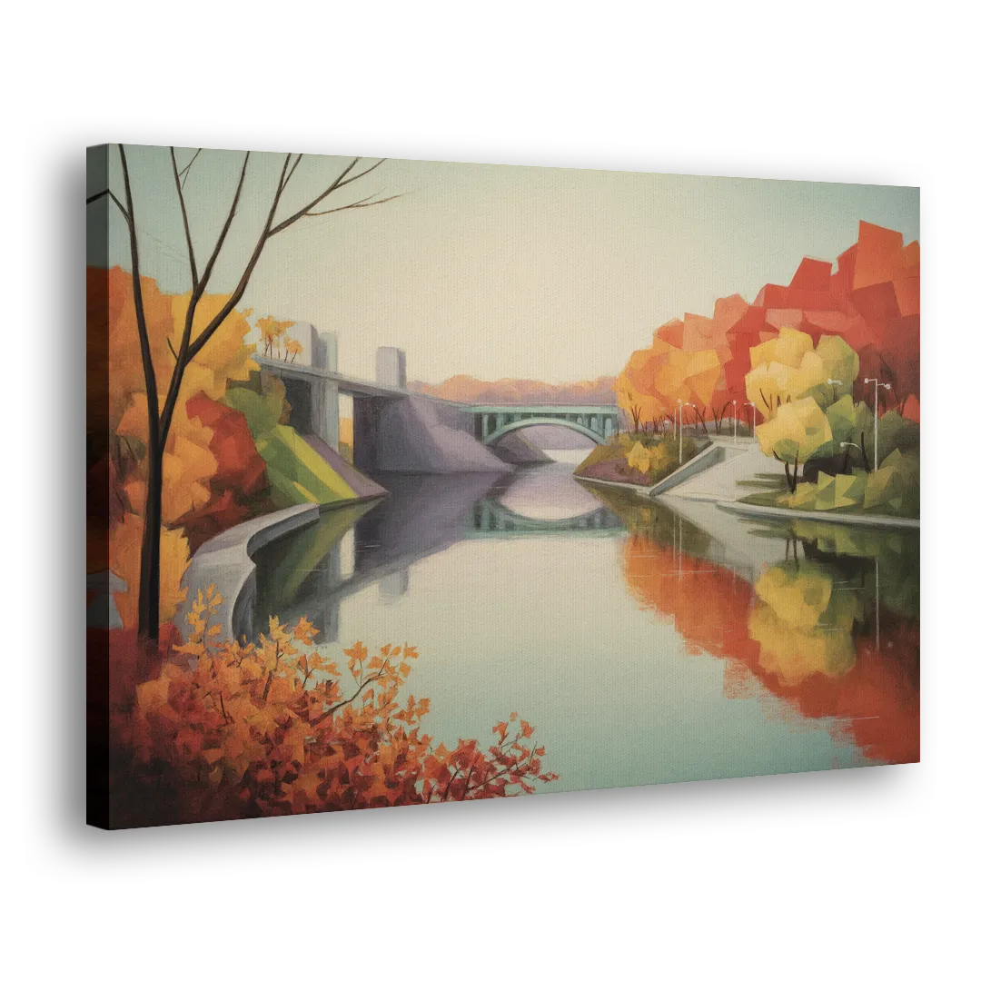Niagara Parkway Autumn Scenic Side - Canvas Wall Art