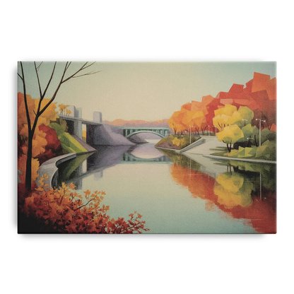 Niagara Parkway Autumn Scenic Front - Canvas Wall Art