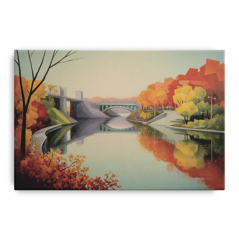 Niagara Parkway Autumn Scenic Front - Canvas Wall Art